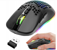 Souris de jeu filaire USB avec éclairage RGB, 6 DPI réglables, ergonomie pour ordinateur portable