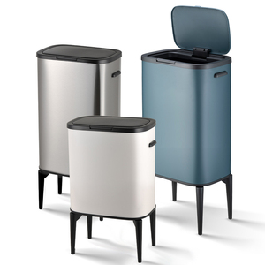 18L 33L 53L Soft Closed Kitchen Recycling Trash Can Home Press Waste Bin With Legs