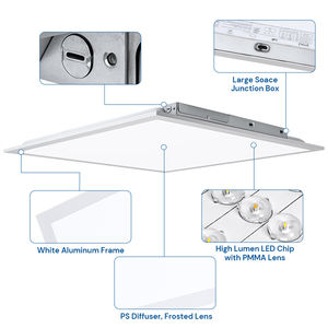 Panel de Luz LED Empotrado en el Techo, Regulable, 60*120 cm (2 pies*4 pies), 40w, Cuadrado, para Supermercado, Oficina, Hospital - Product Image 5