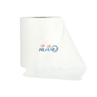 Tissu non tissé Spunlace uni en viscose 20%, matière première de tissu humide tissu de fibre de polyester Spunlace croisé en relief 3D