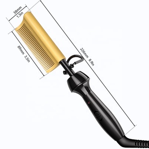 Professional Factory <strong>Hair</strong> <strong>Straightener</strong> Brush <strong>Mini</strong> Electric Ceramic 450F Curved Hot Comb for Natural Black <strong>Hair</strong> and Wig - Product Image 6