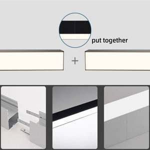 Modernes rechteckiges hängendes Eisenlicht dekoratives langes Rohr-Hängeleuchte-LED-Linkabel-Linearlicht für Büro Shop Gym - Product Image 4