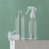 Bouteille en plastique transparente PET recyclé pas chère de 100 ml, 150 ml, 200 ml, 3 oz, 6 oz, avec pulvérisateur à gâchette diamanté, personnalisable