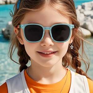 Gafas de Sol Cuadradas de Silicona para Niños y Niñas, Modelo 2025, Protección UV400, Montura Colorida, Polarizadas, para Edades de 3 a 12 Años - Product Image 2