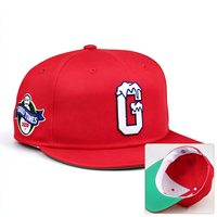 Casquette Snapback à 6 Panneaux avec Broderie Personnalisée, Chapeau à Visière Plate 100% Coton avec Sous-Visière Verte et Bandeau Anti-Transpiration Blanc
