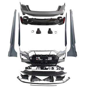 Kit de carrosserie de pare-chocs très bien pour 2019 2020 2021 <span class=keywords><strong>2022</strong></span> <span class=keywords><strong>Audi</strong></span> <span class=keywords><strong>A6</strong></span> mise à niveau vers les accessoires de voiture RS6 avec jupes latérales. - Product Image 2