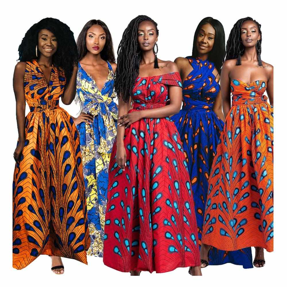 SA80212 — robe maxi style ethnique pour femmes africaines, dessins imprimés dashiki kitengé, robe africaine