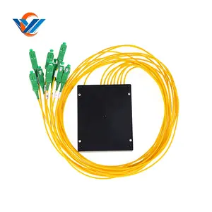 Anhui Wanchuang 1x2x1x4 1x8 1x16 1x32 1x64 1x Abs Plc Fiber في صندوق موزع ألياف Plc