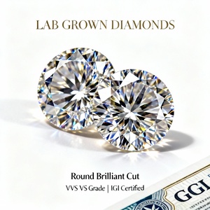 เพชรแล็บ IGI Certified VVS คุณภาพสูง VVS1 VVS2 VS1 ทรงกลมสีขาว D E F ขายส่ง - Product Image 4