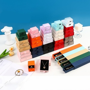 Custom Logo Paper <b>Slide</b> Drawer Box Jewellery Packing Rings Gift White Cardboard Jewelry Packaging Boxes - Product Image 2