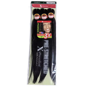 Offre Spéciale YUMO 3x Extensions Synthétiques Africaines à Double Trame Yaki <span class=keywords><strong>pour</strong></span> Tressage Facile, Modélisation à l'Eau Chaude - Product Image 1