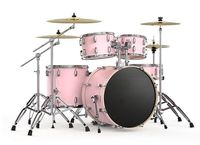 Kit de batterie 5 fûts + 2/3/4 cymbales bleu clair avec pieds et pédales, batterie de jazz métallique en gros pour débutants, studio et scène