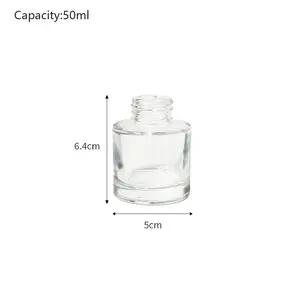 50ml 100ml 150ml 유리 디퓨저 병 아로마 테라피 항아리 빈 리드 리필 병 디퓨저 병 뚜껑과 마개