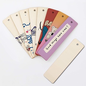 Marcapáginas <span class=keywords><strong>de</strong></span> madera en blanco sin terminar, etiquetas colgantes <span class=keywords><strong>de</strong></span> regalo <span class=keywords><strong>de</strong></span> madera con agujeros para libros, Navidad, boda, cumpleaños, tarjetas DIY - Product Image 2
