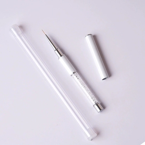 Ensemble de pinceaux liner pour nail art en poils synthétiques blancs avec couvercle, stylos de peinture pour gel polish pour la décoration des ongles - Product Image 6