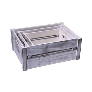 Boîte en bois simple avec tête en bois de pin boîtes carrées boîte à bois de chauffage grand moyen et petit personnalisé - Product Image 1