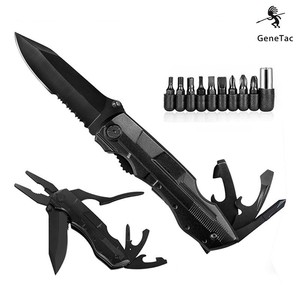 Outil multifonction pliable portable pour l'extérieur, pince à lame unique de poche avec lame de scie, lime et lame multi-usages incluses - Product Image 6