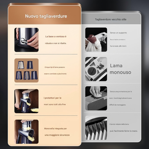 Hachoir manuel multifonction pour aliments et légumes, <span class=keywords><strong>mandoline</strong></span>, trancheuse, râpe à fromage rotative manuelle en acier inoxydable, poignée, déchiqueteuse, lavage à la main - Product Image 6