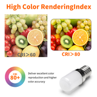 Ampoule LED économique pour mini-réfrigérateur E12 1,5W AC120V avec couvercle laiteux pour usage résidentiel