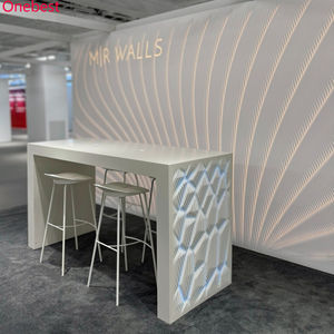 Bancone Moderno per Negozio di Telefonia iPhone, Tavolo Espositivo Alto in Superficie Solida - Product Image 1