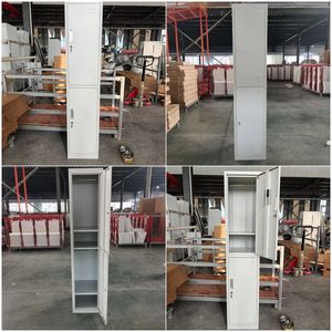Wholesale New Design Steel Double-Layer Clothes Metal Storage Cabinet Steel <b>Locker</b> for Office Gym <b>Staff</b> Worker Changing Room - Product Image 2