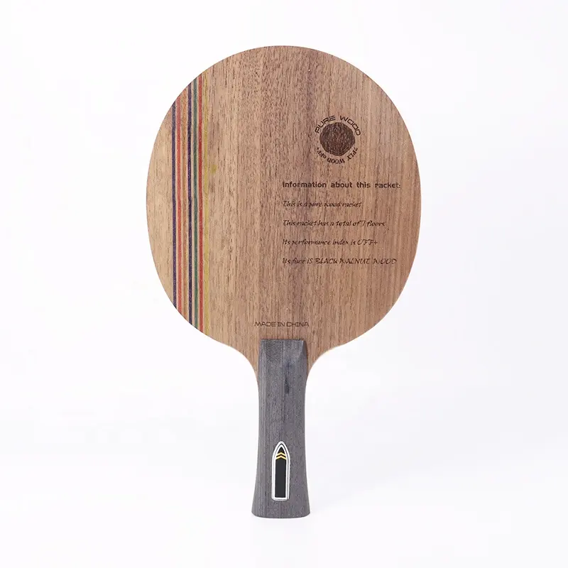 Konford özel Logo masa tenisi Blade ceviz ahşap raket yarasa kürek Ayous alt saf ahşap OEM profesyonel Ping Pong Blade