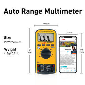5999 multimètre numérique VA40R Kit d'outils de Test électrique LCD rouge comprenant des fils de testeur de sortie de tension sans contact CAT IV 600V - Product Image 5