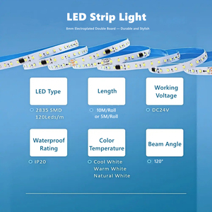 Fabriek Groothandel Ws2816 Touch Panel <span class=keywords><strong>Controller</strong></span> 24V 8Mm 360led Stromend Water Jagen Flexibele Cob <span class=keywords><strong>Led</strong></span> Strip Licht - Product Image 6