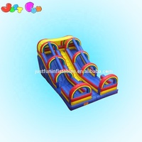 Toboggan gonflable géant arc-en-ciel à double voie, meilleur prix, en vente