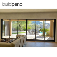 Puertas Apilables de Doble Acristalamiento As2047 Australianas, Puertas Corredizas Panorámicas de Aluminio para Exteriores Comerciales y Patios
