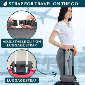 Couverture de voyage grise personnalisée avec sac couverture souple pour <span class=keywords><strong>avion</strong></span> pour enfants et adultes étui de transport extérieur pliable et confortable couverture pour <span class=keywords><strong>avion</strong></span> - Product Image 4