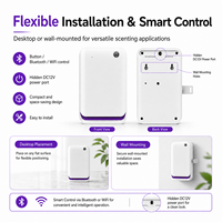 Diffuseur d'huiles essentielles élégant de 260 ml, à fixation murale, contrôlé par application, sans eau, faible bruit, pour la maison, la chambre, le salon, usage commercial