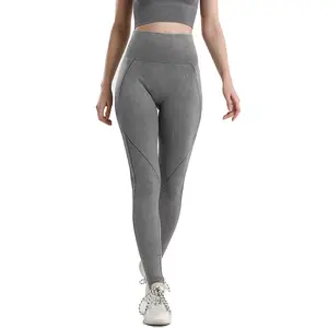 Pantalon de yoga tricoté sans couture, tenue d'été pour femmes, coupe slim, lavable, sans sport, grande taille