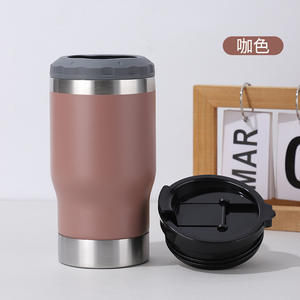 Toptan 14oz paslanmaz çelik taşınabilir termos bira şişesi Can tutucu çift duvar vakum yalıtımlı bira soğutucu ile bira açacağı - Product Image 6