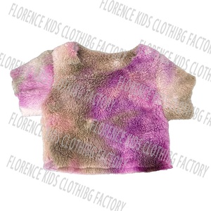 DH OEM conjuntos de ninas púrpura tie Dye invierno Niño Sherpa legging trajes niñas conjuntos de ropa para 11 años de edad - Product Image 2