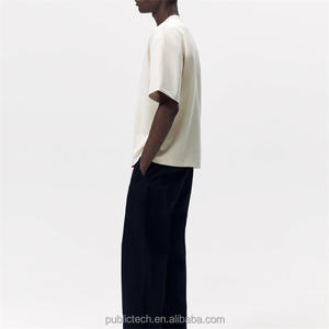 OEM Vente en gros 100% coton de haute qualité T-shirt uni à manches courtes sans couture avec logo personnalisé pour hommes - Product Image 2