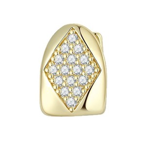 Grillz en or et argent, forme diamant, serti géométriquement, unisexe, pour usage quotidien, grillz raffinés - Product Image 5