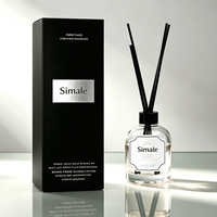 Bouteille diffuseur à roseaux en verre vide 110ml 180ml 210ml, finition mate, couleur personnalisée, sérigraphie, givrée, vente directe usine