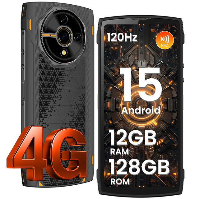 LAGENIO Panther2 4G LTE/GSM 6.7" HD+120Hz 12GB+128GB Octa-Core Processor Water Resistant Rugged Smartphone for Outdoor Workers