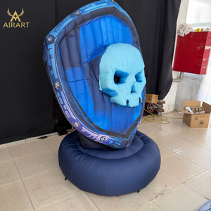Installations artistiques gonflables attrayantes en forme de bouclier de crâne et de bouteille de boisson, grands accessoires gonflables pour la <span class=keywords><strong>location</strong></span> dans les centres commerciaux et les événements en plein air - Product Image 2
