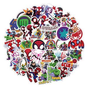 Autocollants adhésifs de haute qualité, 50 pièces, autocollants d'anime cool, dessin animé Marvel Spider-Man, cadeaux pour enfants, autocollants pour tasse, coque de téléphone, vente en gros - Product Image 2