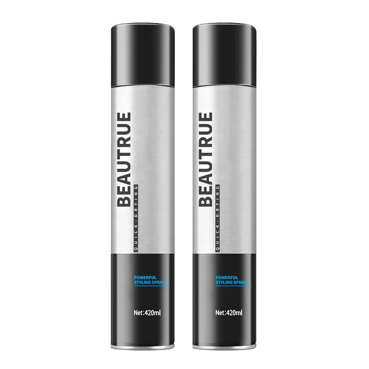 Private Label Hairspray Hair Fiber Hold Locking Spray Professional Dry Fast Hair Styling Spray