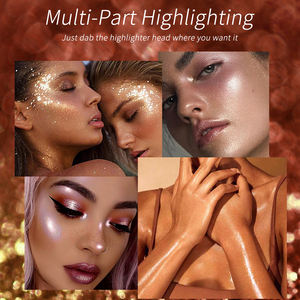 OEM Portable Makeup Glitter Patting Highlight Powder Waterproof Sweatproof Brighten Face & Body Glitter Stick <b>Highlighter</b> Pen - Product Image 2