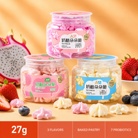 Biscuits croustillants aromatisés au yaourt aux fruits, collation pour enfants, 7 probiotiques actifs, friandise saine, boîte de 27 g