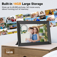 Bingkai Foto Digital Layar Sentuh IPS 8 Inci WiFi Penyimpanan 16GB Dapat Dipasang di Dinding Mendukung Pemutaran MP4 Berbagi Foto Melalui Frameo