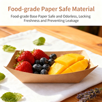 Barquettes en papier jetables personnalisées avec logo, qualité alimentaire, pour fêtes d'enfants, impression personnalisée, prix de gros abordable