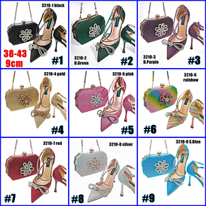 Sinya Italiano, Oferta de Verano, Zapatos de Novia y Conjunto de Bolso de Mano para Mujer, con Botones, Malla de Corcho, Tacones Altos Plateados Africanos, para Fiesta, Boda, Novia - Product Image 2