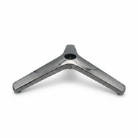 Base de chaise robuste en alliage d'aluminium à trois griffes pour pieds de table et de chaise - Mobilier de salon, chambre et hôtel
