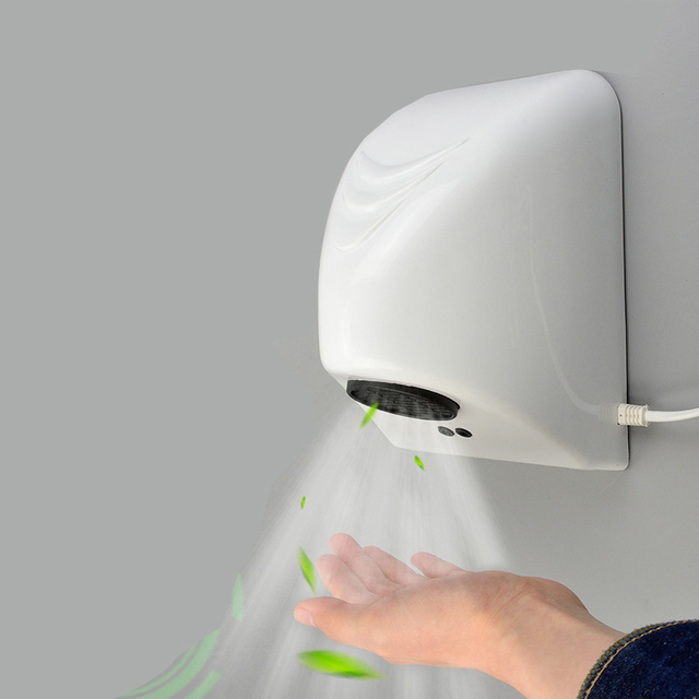 Easy for Installation Electric Hand Dryer Dry Machine Wall Mount Bathroom ABS Plastics White Automatic Hand Dryers for Household