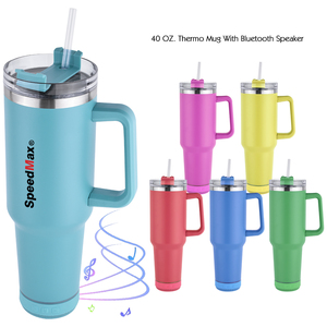 Offre Spéciale – Tasse de Voyage Isotherme en Acier Inoxydable à Double Paroi avec Haut-Parleur, Poignée et Paille, 40 OZ – Idéale pour Bière et <span class=keywords><strong>Café</strong></span> - Product Image 1
